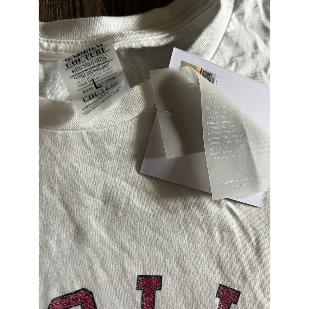 Gameday Couture South Carolina Gamecocks Graphic T-Shirt White Garnet Large NWT - Picture 4 of 4